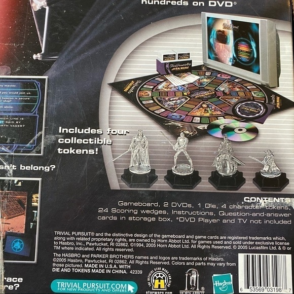 TRIVIAL Pursuit DVD Star Wars Saga Edition Board Game By Parker Brothers Hasbro - Picture 10 of 11